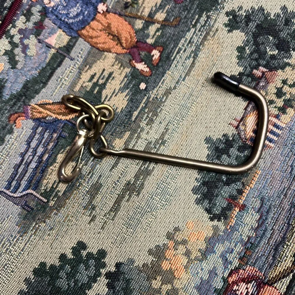 Vintage Tapestry Garment Bag With Golf Design